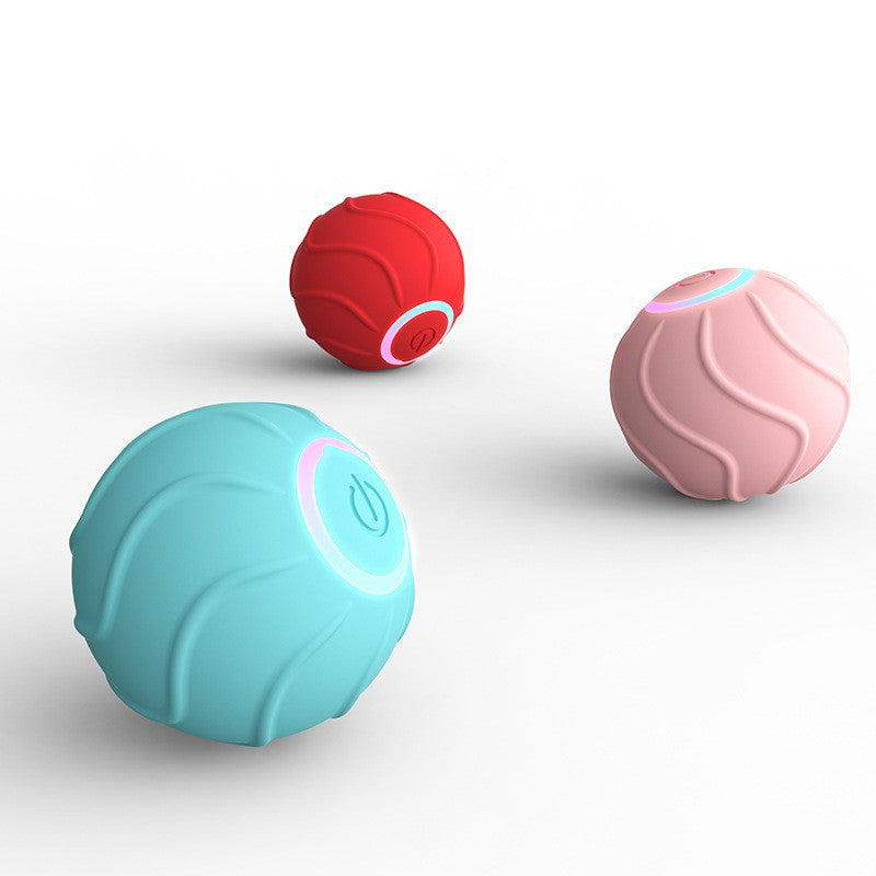 Balles interactives bleu rose et rouge