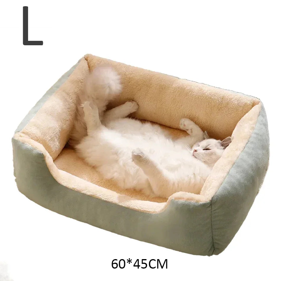 Panier Douillet en Peluche pour Chat et Petit Chien – 3 Tailles