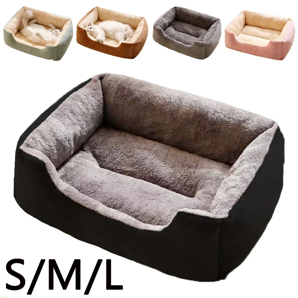 Panier Douillet en Peluche pour Chat et Petit Chien – 3 Tailles