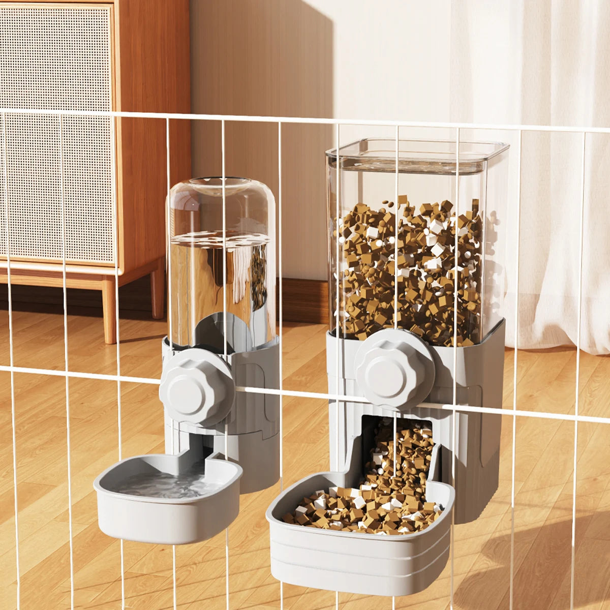 Abreuvoir et Mangeoire Automatiques à Fixer sur Cage – 1,5 L