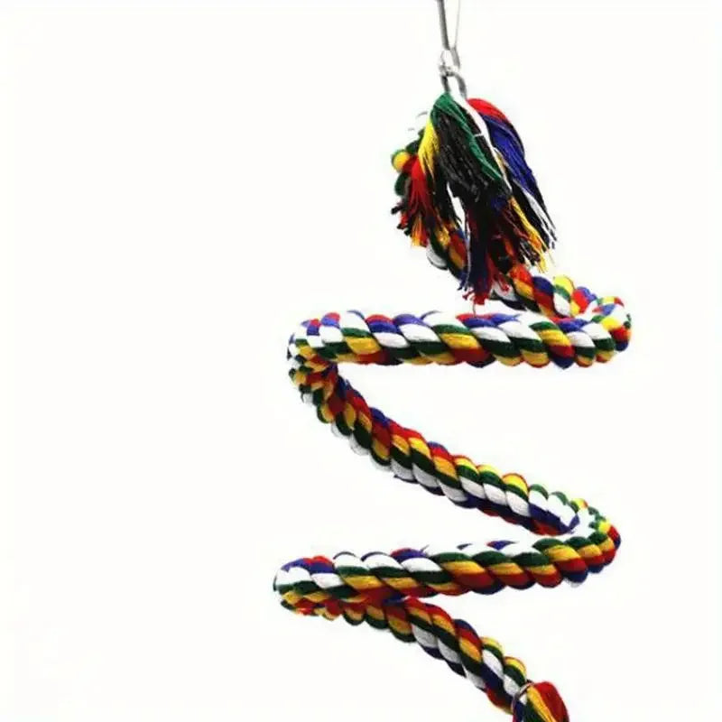 Corde d'Escalade Colorée pour Perroquet avec Clochette