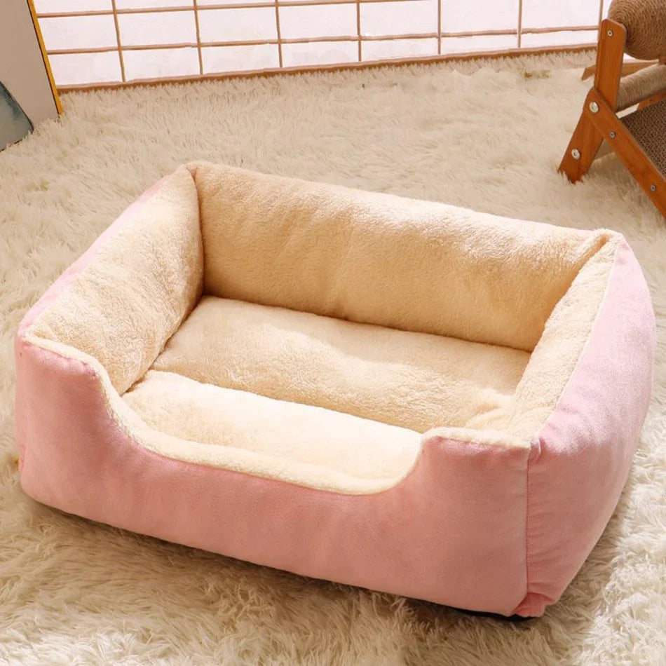 Panier Douillet en Peluche pour Chat et Petit Chien – 3 Tailles