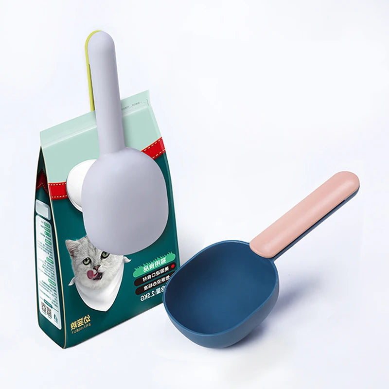 Pelle à Croquettes 2-en-1 avec Pince de Fermeture pour Sachet