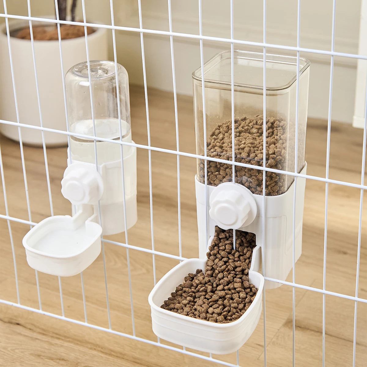 Abreuvoir et Mangeoire Automatiques à Fixer sur Cage – 1,5 L