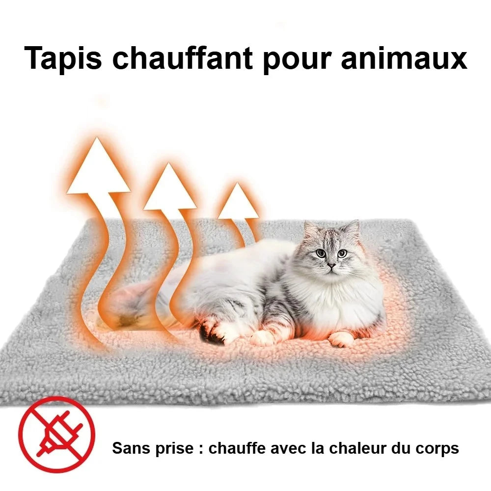 Tapis chauffant pour animaux sans prise