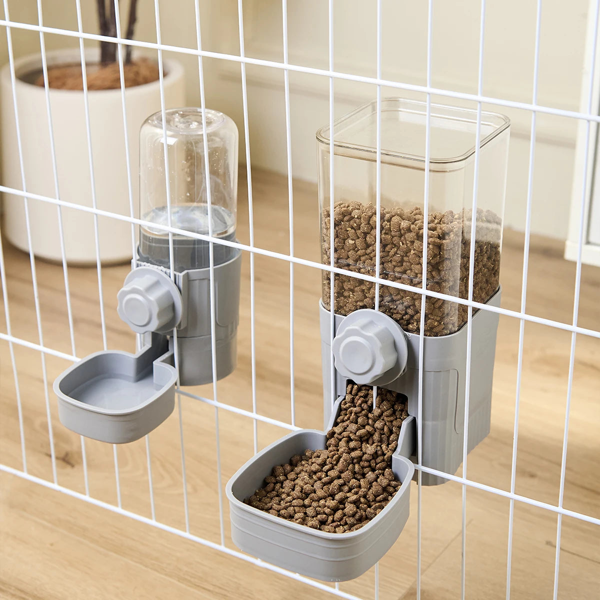 Abreuvoir et Mangeoire Automatiques à Fixer sur Cage – 1,5 L