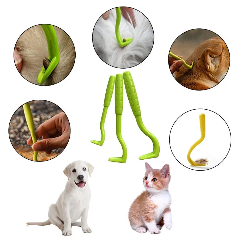 Crochets Tire-Tiques pour Chien et Chat – Lot de 3 ou 30