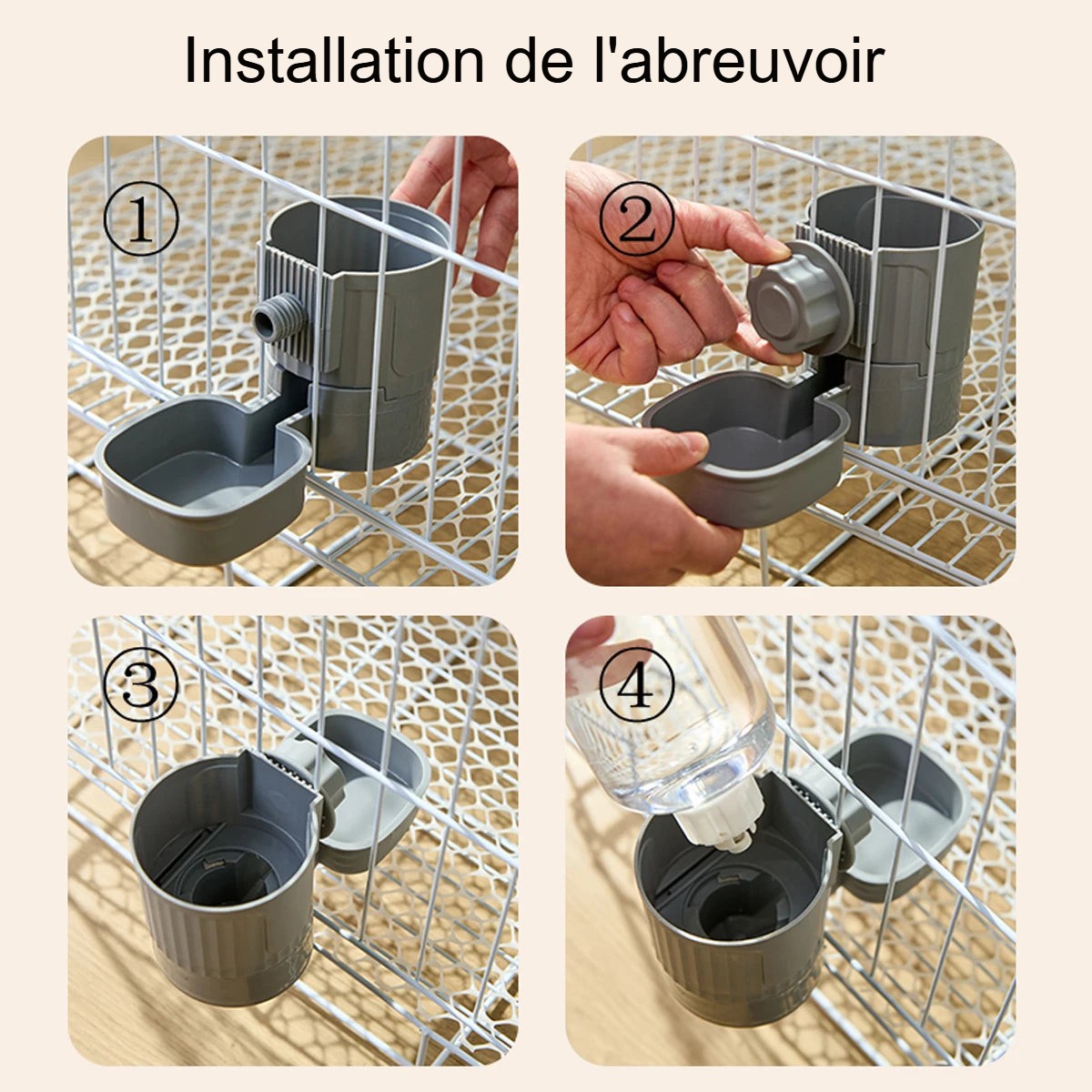 Installation de l'abreuvoir